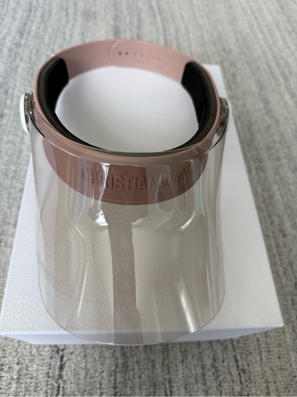 NIB Authentic CHRISTIAN DIOR Acetate DiorPacific V1U Sun Visor Pink - Picture 5 of 12
